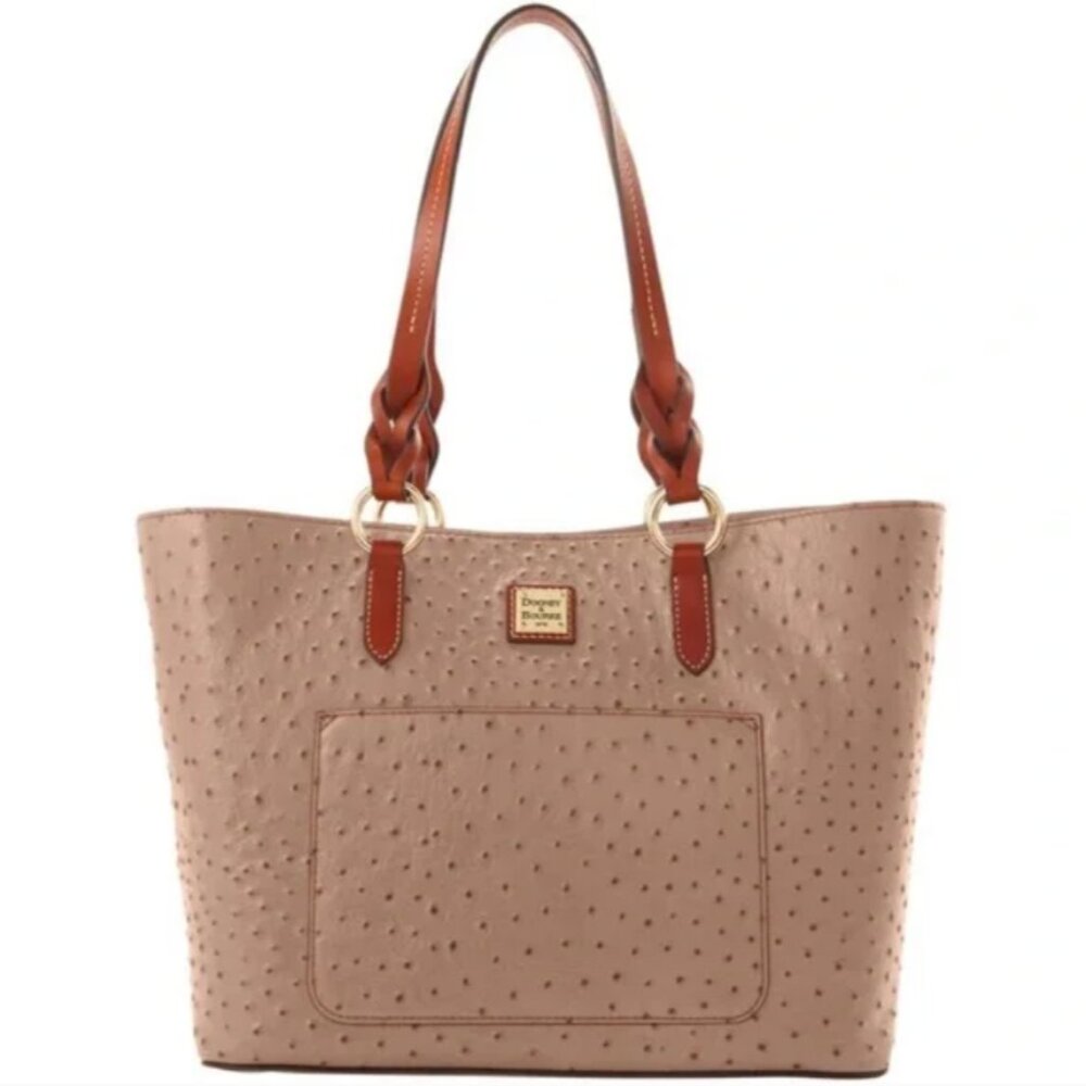 DOONEY & BOURKE - Tammy Tote Light Taupe Italian Leather Ostrich NEW $398 msrp - Picture 14 of 14